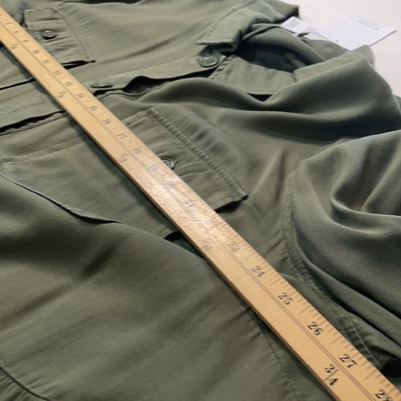 Love, Fire Tencil Olive Cargo Desert Shirt Jacket - Picture 7 of 8